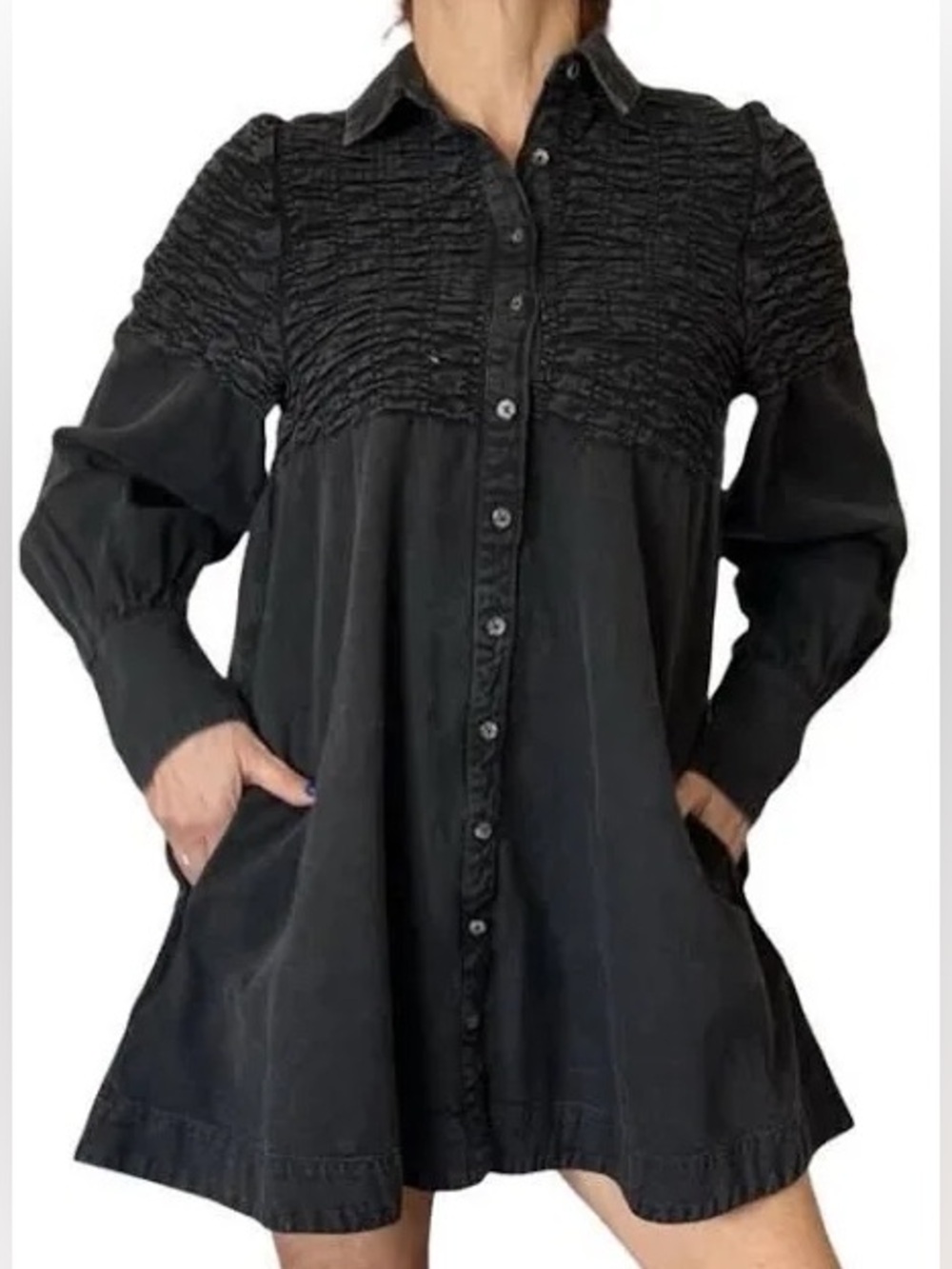 Free People Find Me Now Denim Dress